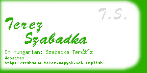 terez szabadka business card